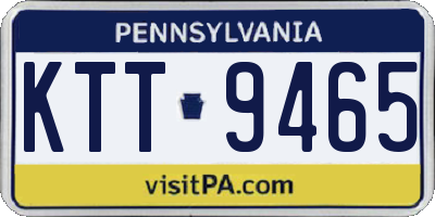 PA license plate KTT9465