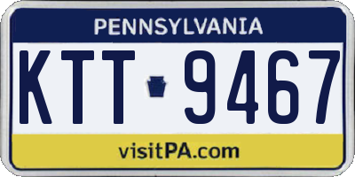 PA license plate KTT9467