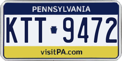 PA license plate KTT9472