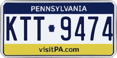 PA license plate KTT9474