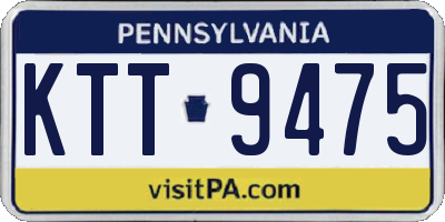 PA license plate KTT9475