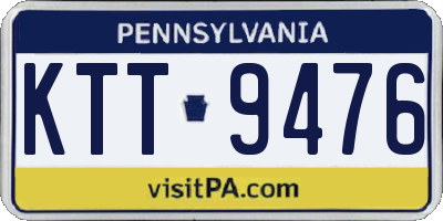PA license plate KTT9476