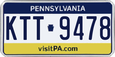 PA license plate KTT9478