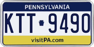 PA license plate KTT9490