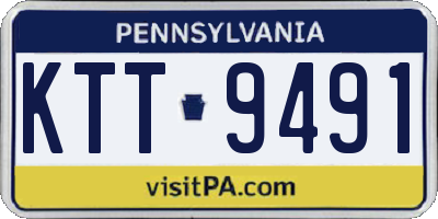 PA license plate KTT9491