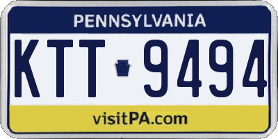 PA license plate KTT9494