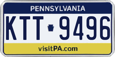 PA license plate KTT9496