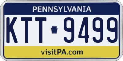 PA license plate KTT9499