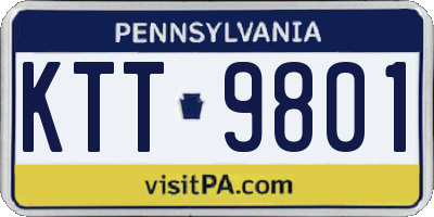 PA license plate KTT9801