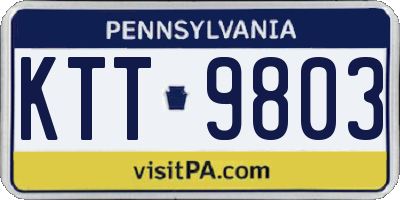 PA license plate KTT9803