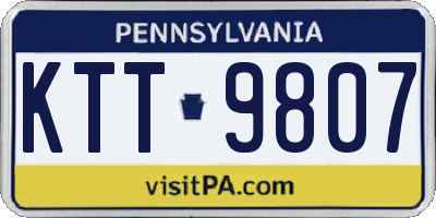 PA license plate KTT9807