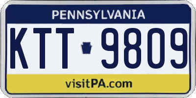 PA license plate KTT9809