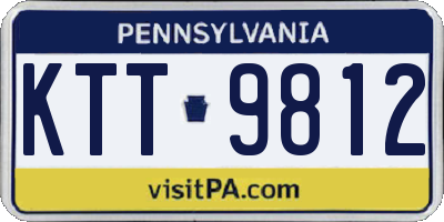 PA license plate KTT9812