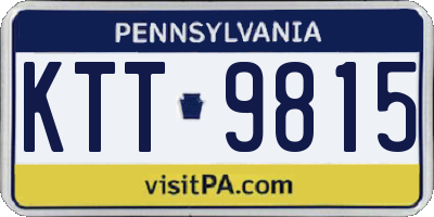 PA license plate KTT9815