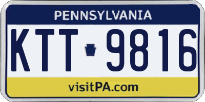 PA license plate KTT9816