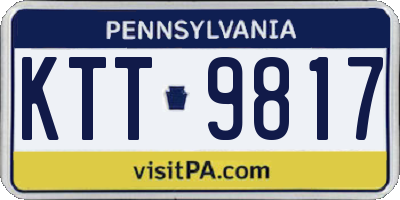 PA license plate KTT9817