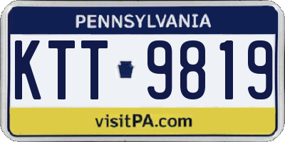PA license plate KTT9819