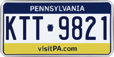 PA license plate KTT9821