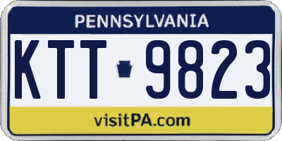 PA license plate KTT9823