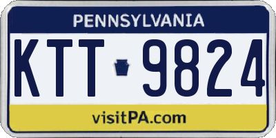 PA license plate KTT9824