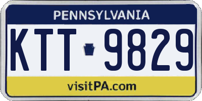 PA license plate KTT9829