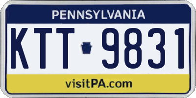 PA license plate KTT9831
