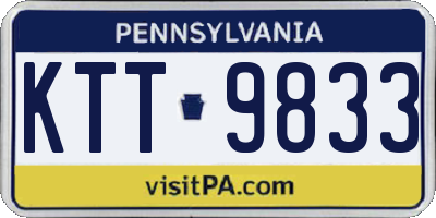 PA license plate KTT9833