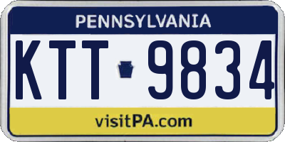 PA license plate KTT9834