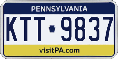 PA license plate KTT9837