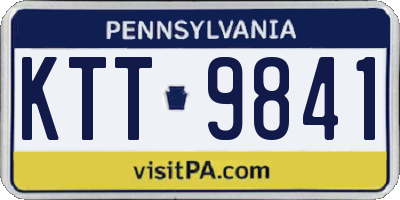 PA license plate KTT9841