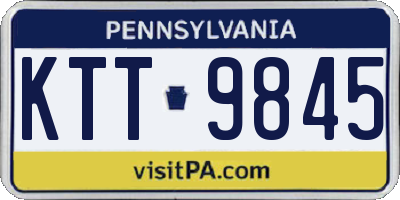 PA license plate KTT9845