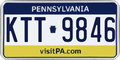 PA license plate KTT9846