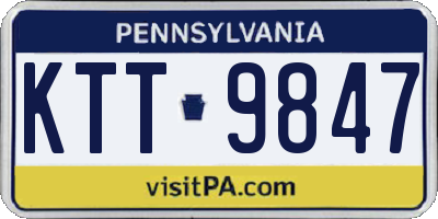 PA license plate KTT9847