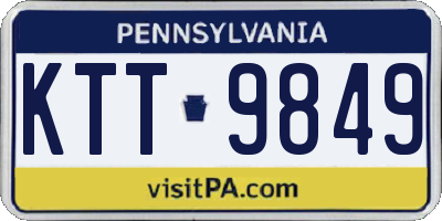 PA license plate KTT9849