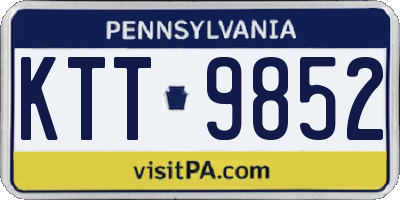 PA license plate KTT9852