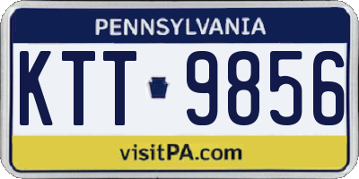 PA license plate KTT9856
