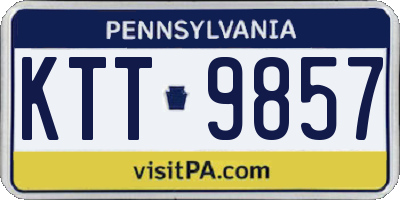 PA license plate KTT9857