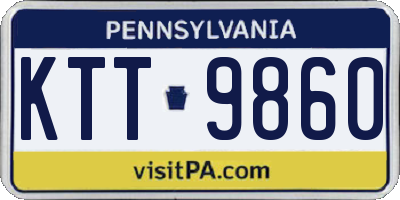 PA license plate KTT9860