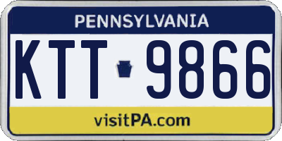 PA license plate KTT9866