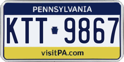 PA license plate KTT9867