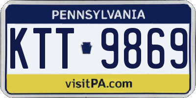 PA license plate KTT9869