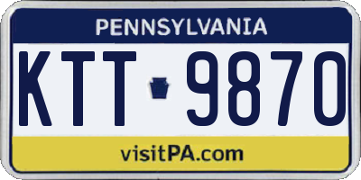 PA license plate KTT9870