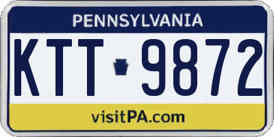 PA license plate KTT9872