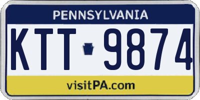 PA license plate KTT9874