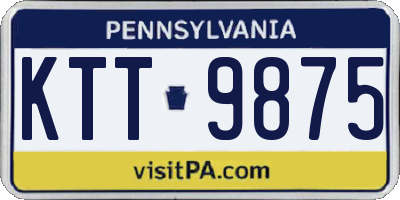 PA license plate KTT9875