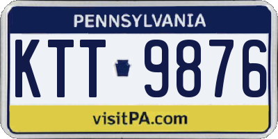 PA license plate KTT9876