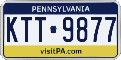PA license plate KTT9877