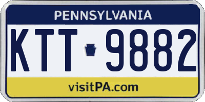 PA license plate KTT9882