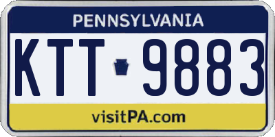 PA license plate KTT9883