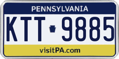 PA license plate KTT9885